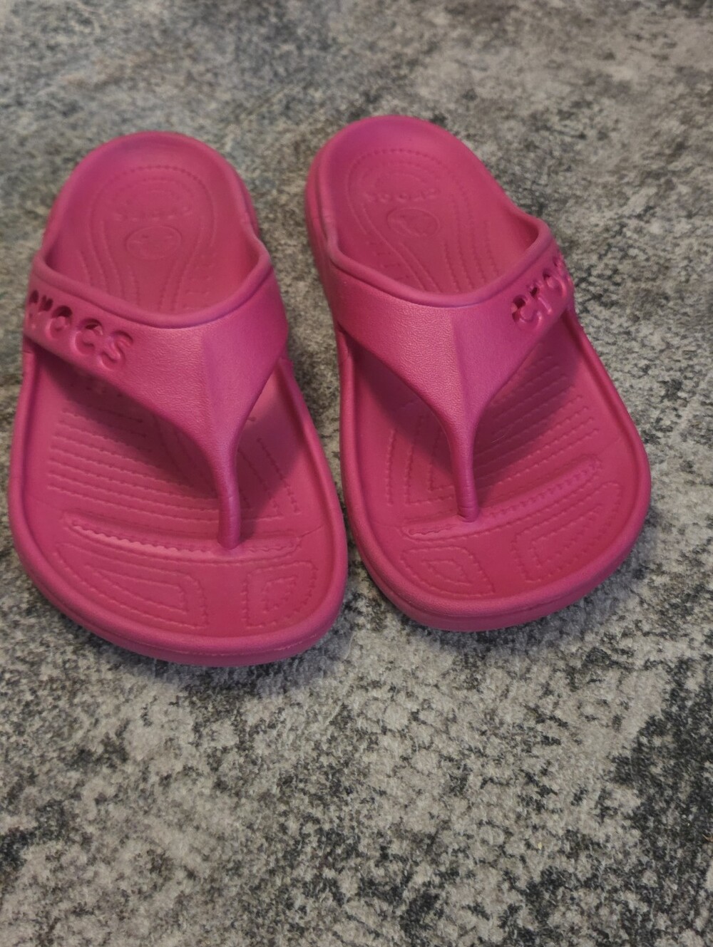 Crocs Baya Flip Flops Hot Pink - Women's 9 / Men's 7
